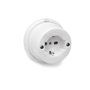 Edm Base Schuko T/TL Superficie Porcelana Serie Vintage 16A 250V Ø80mm Blanco