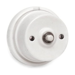 Edm Mecanismo timbre pulsador de superficie serie Vintage blanco