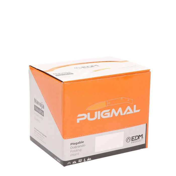 Edm Navaja Puigmal Profesional Plegable Acero Inoxidable Mango Plástico Marrón 159 mm