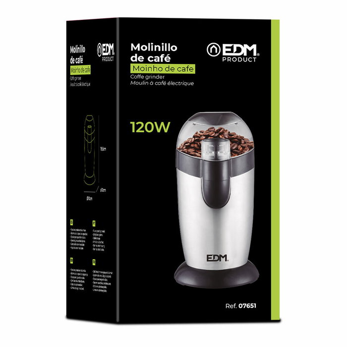 Edm Molinillo de café 120W Cromado
