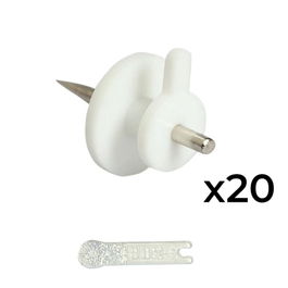 Geko Cuelga Facil 1 Punta (Blister 20 Unidades) de Plástico Transparente