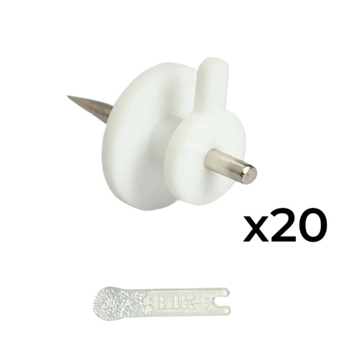 Geko Cuelga Facil 1 Punta (Blister 20 Unidades) de Plástico Transparente Geko Cuelga Facil 1 Punta (Blister 20 Unidades) de Plástico Transparente