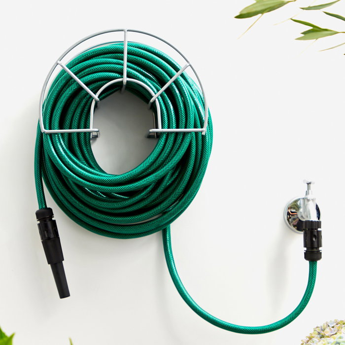 Grouw Soporte Pared Manguera 30 M Acero Galvanizado