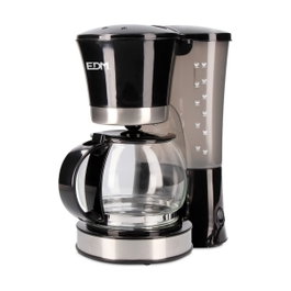 Edm Cafetera de goteo 12 tazas 800W Negro