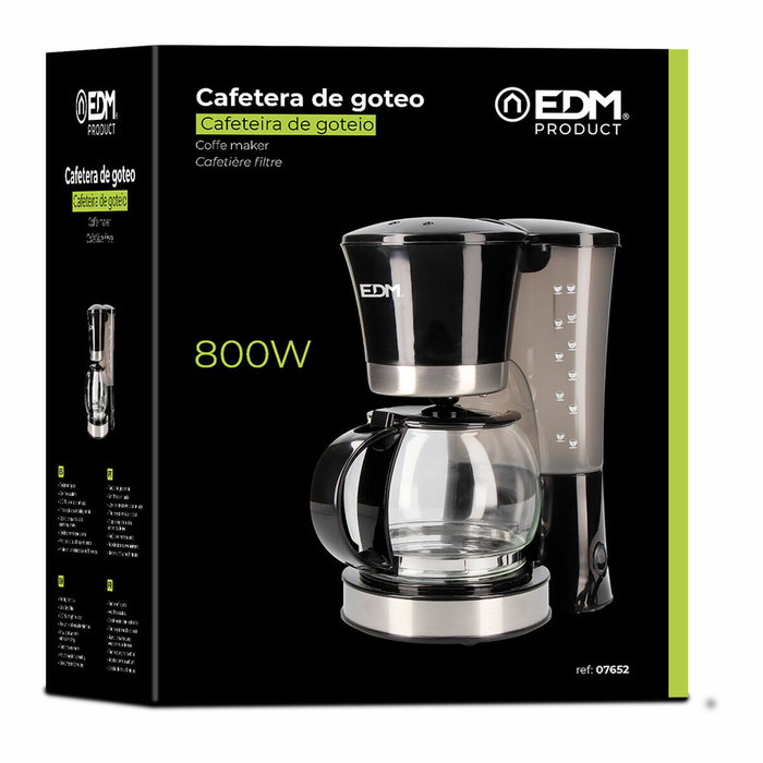 Edm Cafetera de goteo 12 tazas 800W Negro Edm Cafetera de goteo 12 tazas 800W Negro