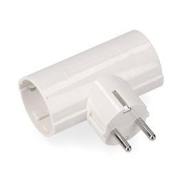 Edm Adaptador Doble 2p+t 16a 250v~ Blanco