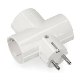 Edm Adaptador triple 2p+t blanco retractilado