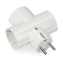 Edm Adaptador triple 2p+t tipo f blanco