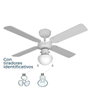 Edm Ventilador de techo Caribe Blanco con Aspas de 102 cm