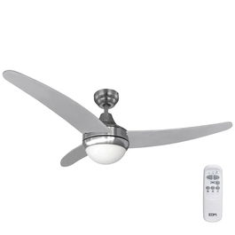 Edm Ventilador de Techo Egeo Cromado 60W Ø122cm con Mando a Distancia