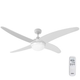 Edm Ventilador de techo Caspio Blanco 132 cm con mando a distancia