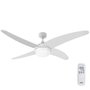 Edm Ventilador de techo Caspio Blanco 132 cm con mando a distancia