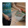 Sauvic Parrilla extensible de acero zincado con mangos de madera 60-70 x 40 cm