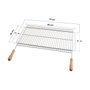 Sauvic Parrilla extensible de acero zincado con mangos de madera 60-70 x 40 cm