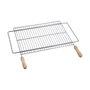 Sauvic Parrilla extensible de acero zincado con mangos de madera 70 - 80 x 40 cm