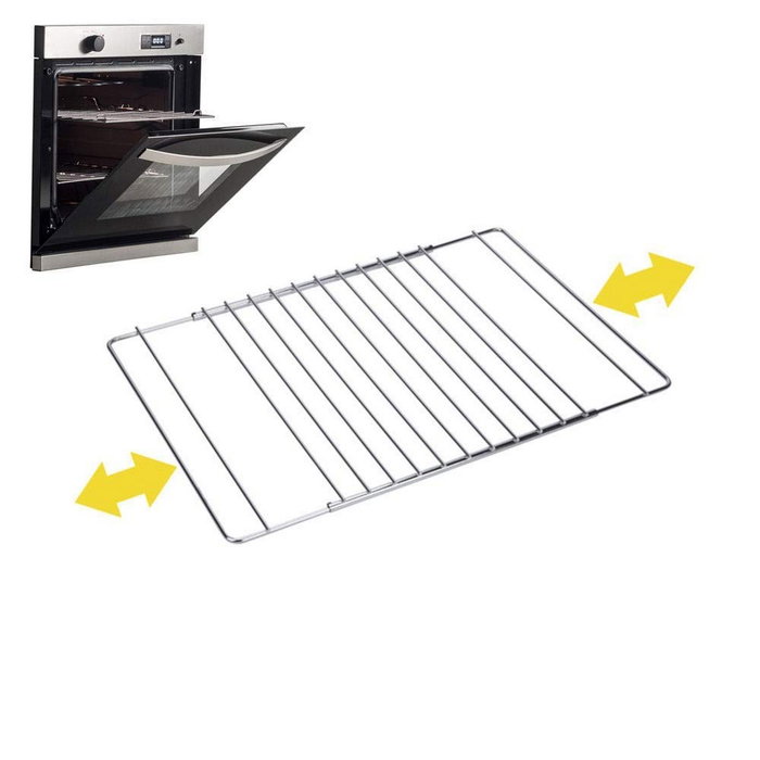 Sauvic Rejilla para horno cromada extensible 38,5 cm hasta 55 x 31,5 cm Sauvic Rejilla para horno cromada extensible 38,5 cm hasta 55 x 31,5 cm
