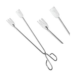Sauvic Pinzas para Pescado y Carne de Acero Inoxidable 26 cm para Barbacoa y Cocina