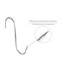 Sauvic Gancho Carnicero de Acero Inoxidable 18/8 de 18 cm, 3 unidades