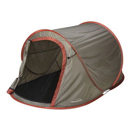 Redcliffs Tienda de Campaña Instantánea 120x200x95cm Marrón Poliéster Montaje Rápido para Camping