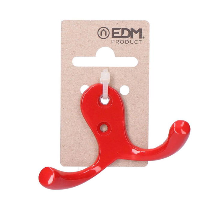Edm Colgador Doble de Aluminio Rojo Edm Colgador Doble de Aluminio Rojo