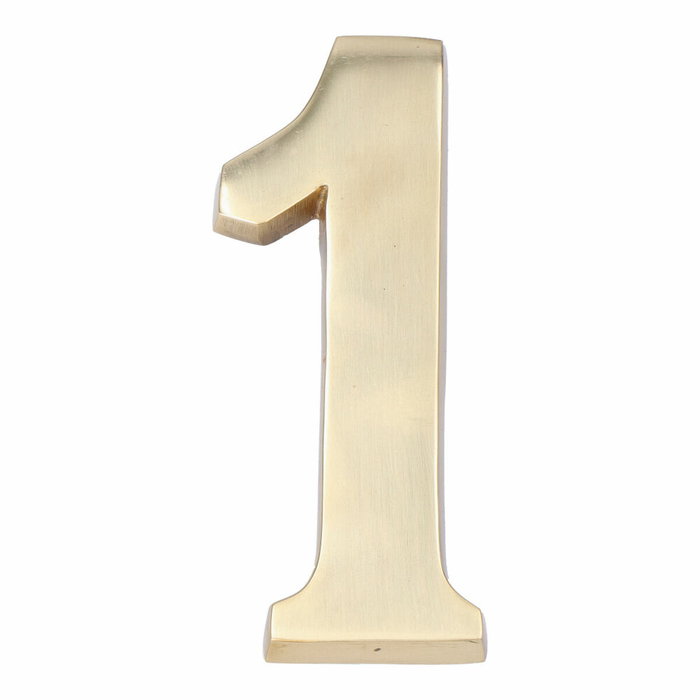 Edm Número 1 de Latón Pulido Oro Viejo 10 cm Edm Número 1 de Latón Pulido Oro Viejo 10 cm