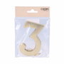 Edm Número 3 de latón, 10 cm, Oro viejo