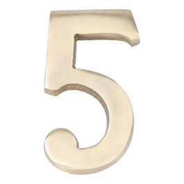 Edm Número 5 Latón Pulido 10cm Fijación Invisible