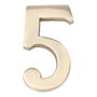 Edm Número 5 Latón Pulido 10cm Fijación Invisible