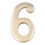 Edm Número 6 Latón Pulido 10cm Fijación Invisible