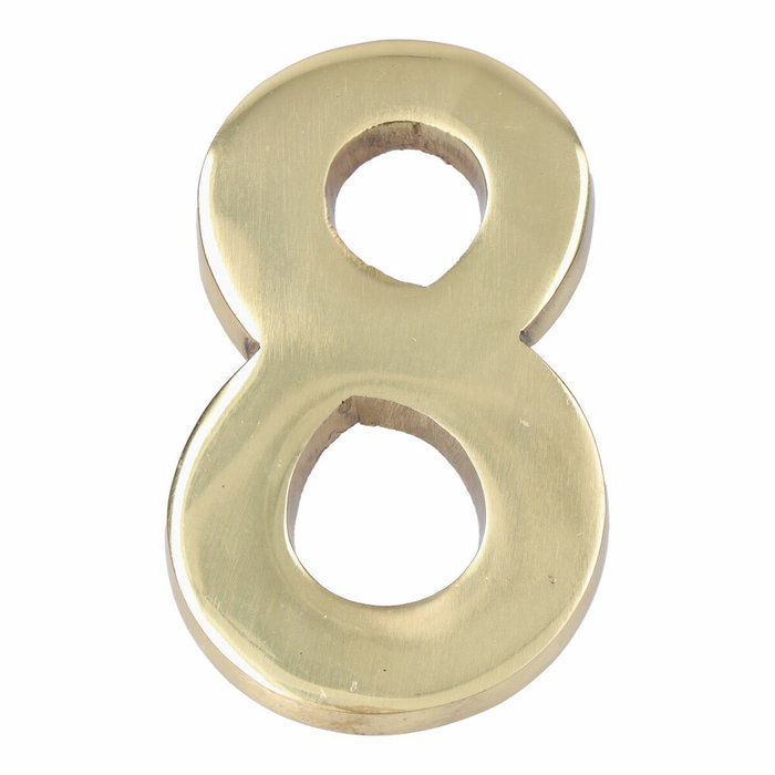 Edm Número 8 de latón pulido, 10 cm, Oro viejo Edm Número 8 de latón pulido, 10 cm, Oro viejo