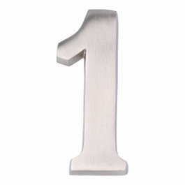 Edm Número 1 de níquel mate de 10 cm con fijación invisible
