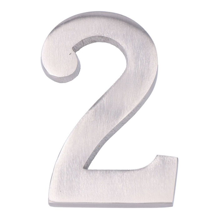 Edm Número 2 Níquel Mate 10cm Fijación Invisible Edm Número 2 Níquel Mate 10cm Fijación Invisible