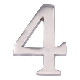 Edm Número 4 Níquel Mate 10cm Fijación Invisible