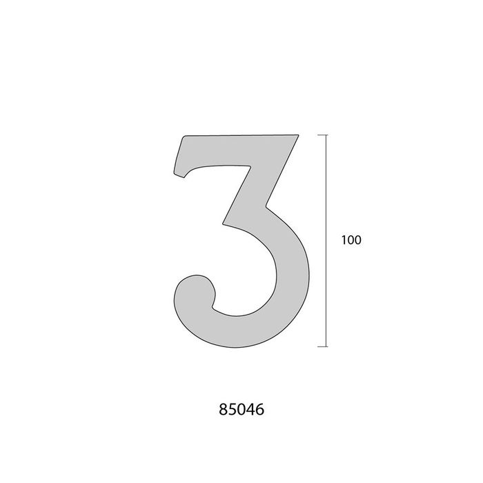 Edm Número 4 Níquel Mate 10cm Fijación Invisible Edm Número 4 Níquel Mate 10cm Fijación Invisible