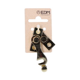 Edm Aldaba izquierda de acero latonado 40x35 mm Pestillo Dorado