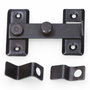 Edm Aldaba reversible de acero zincado con acabado negro, 80 x 53 mm
