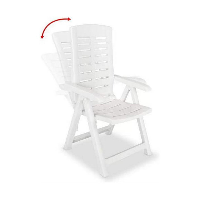 Ipae Progarden Silla plegable multiposiciones blanco Ipae Progarden Silla plegable multiposiciones blanco