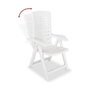Ipae Progarden Silla plegable multiposiciones blanco