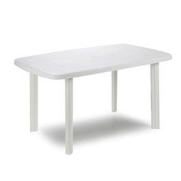 Ipae Progarden Mesa Ovalada Faro Exterior Blanca Resina 72 x 137 x 85 cm