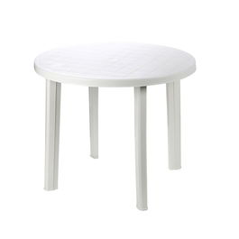 Ipae Progarden Mesa Redonda Tondo Ø90 x 72 cm Blanca Exterior Resina Uso Doméstico