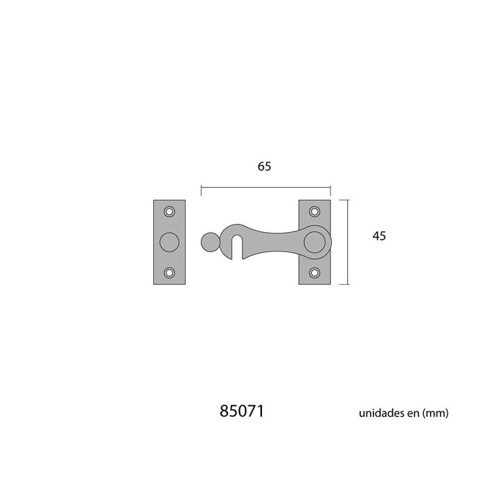 Edm Pestillo Izquierdo Hierro Baño Cromo 6cm Edm Pestillo Izquierdo Hierro Baño Cromo 6cm