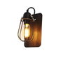 Edm Aplique de pared metálico vintage negro E27