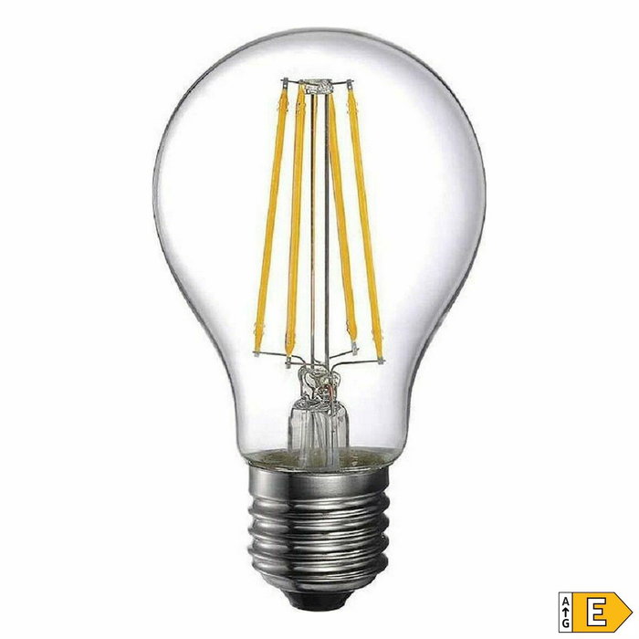 Edm Bombilla estándar con filamento LED E27 de 6 W, 800 lm y 3200 K luz cálida