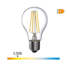 Edm Bombilla estándar con filamento LED E27 de 6 W, 800 lm y 3200 K luz cálida