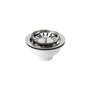 Mirtak Válvula para Fregadero Ø115 mm Cromado / Blanco con Rejilla