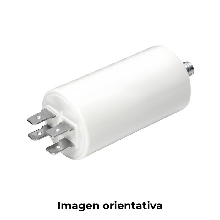 Konek Condensador de Arranque MKA 60MF 5% 450V Ø5x12cm con Espiga M8 y Faston Doble Konek Condensador de Arranque MKA 60MF 5% 450V Ø5x12cm con Espiga M8 y Faston Doble