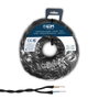 Edm Carrete cable paralelo textil trenzado H05VV-F 2 x 1,50 mm² Negro, 25 m