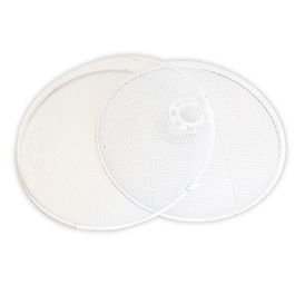 Edm Juego Rejilla Ventilador Recambio ø 43 cm para Referencia 33910 Blanco Metal