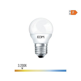 Edm Bombilla Esferica LED E27 7W 600 Lm 3200K Luz Calida Ø4.5 x 8cm