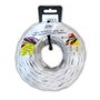 Edm Carrete de cable paralelo textil trenzado H05V-K 2 x 1,00 mm² blanco, 5 m